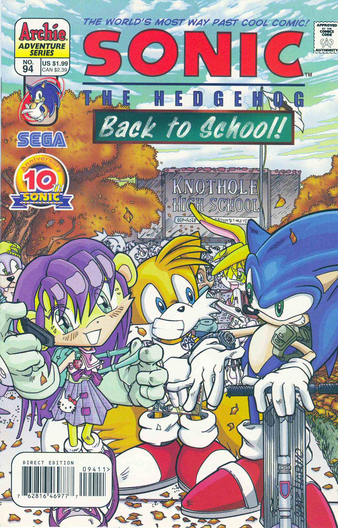 Sonic - Archie Adventure Series April 2001 Comic cover page